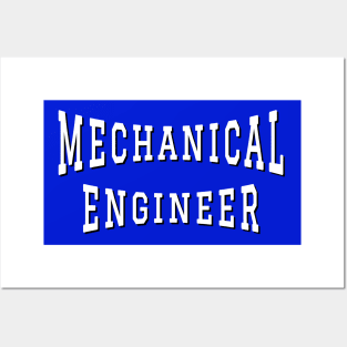 Mechanical Engineer in White Color Text Posters and Art